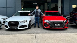 Audi C7 RS6 vs 8Y RS3  Now the same Price which is Better Value [upl. by Aihsotal]