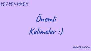 Önemli Kelimeler 🤑🤓 [upl. by Longawa437]