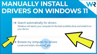 How to manually install drivers on Windows 11 [upl. by Jackquelin]