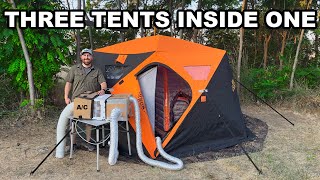 Insulated AirConditioned Tent Camping in Extreme Heat [upl. by Marela]