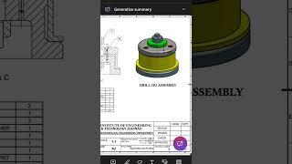 Drill jig assembly drafting drill drafting engineeringdrawing msbte cadcamcatia nx12 new [upl. by Margreta856]