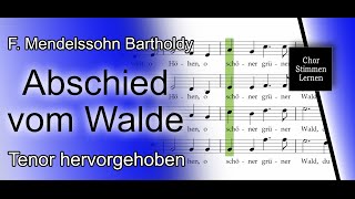 Abschied vom Walde F Mendelssohn Bartholdy – Tenor hervorgehoben  tenor enhanced [upl. by Acisse]