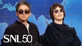 Weekend Update Noel Gallagher and Liam Gallagher on Oasis Reunion Tour  SNL [upl. by Annaer]