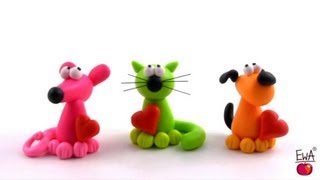 LETS CLAY How to make polymer clay PETS easily [upl. by Aitnwahs906]