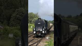 A4 Sir Nigel Gresley at Bamber Bridge railway steam saphostrains3227 locomotiveservicesgroup [upl. by Anawt]