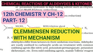 12th Chemistry Ch12Part12Clemmensen reduction with mechanismStudy with Farru [upl. by Obie]