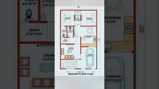 1000 Sqft 2bhk house design home floorplan homeplan [upl. by Atikahc]