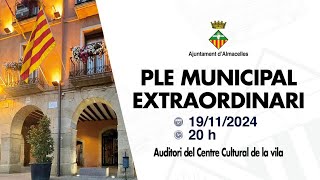 Ple municipal extaordinari 19102024 [upl. by Heyer]