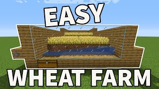 EASY Wheat Farm Minecraft Bedrock MCPEXboxPS4SwitchPC [upl. by Nattirb]