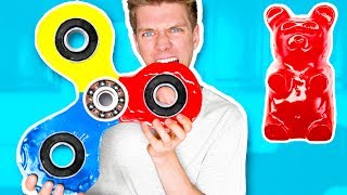 DIY GIANT GUMMY FIDGET SPINNER How To Make Rare Edible Candy Fidget Spinners amp Tricks [upl. by Vicki499]