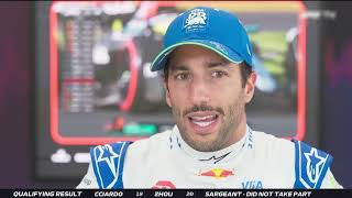 Daniel Ricciardo Post Qualifying Interview Australian GP 2024 [upl. by Arenat]