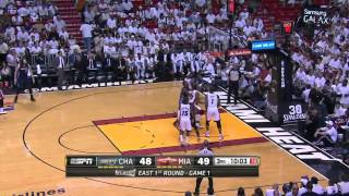 Charlotte Bobcats vs Miami Heat Game 1  April 20 2014  NBA Playoffs 2014 [upl. by Carboni561]