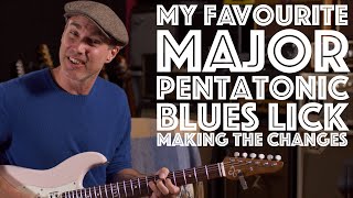 My Favourite Major Pentatonic Blues Lick For Making The Changes  Guitar Lesson Tutorial [upl. by Canon197]