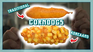 SNACKS TRADITIONELE VS KOREAANSE CORNDOGS  EtenmetNick  How to [upl. by Gorton]