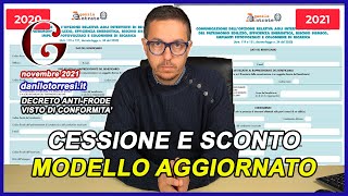 SUPERBONUS 110 modello cessione del credito aggiornato novembre 2021 [upl. by Rani43]