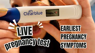 LIVE pregnancy Test at 10 DPOEarliest Pregnancy Symptoms at 8dpo leading to BFP [upl. by Durstin]