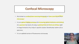 Microscopy Lecture 6  Confocal Microscopy  Basics Principle Working and Applications [upl. by Tori697]