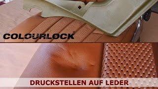 Druckstellen auf Leder  wwwlederzentrumde Lederpflege  COLOURLOCK [upl. by Chapnick760]