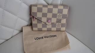 Authentic Louis Vuitton Damier Azur Victorine Wallet [upl. by Monro584]