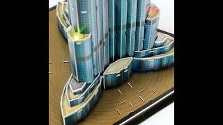 DIY LED Dubai Burj Khalifa 3D Puzzles Largest 575quot H Architecture Building Model 136 PCS [upl. by Nimaynib]