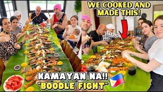 ARAB Family TRY quotBOODLE FIGHTquot For The FIRST TIME🇵🇭 We Cook amp Prepare it 😍 [upl. by Naujit140]