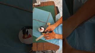 Kite making from polythene kite kiteflyingfestival kitepaper trending [upl. by Luz]