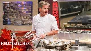 Gordon Ramsay Cooks AGAINST The Chefs in Hells Kitchen [upl. by Morell]