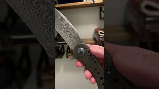 Barrett customGysinge Damasteel Damasteel collars and clip INCREDIBLE action customknives [upl. by Ennyleuqcaj]