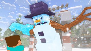 Evil Snowman in minecraft Mythicmobs x Modelengine [upl. by Hadeehsar286]