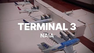 1500 Scale Manila Terminal 3 Model Airport  Stop Motion [upl. by Adnwahsar953]