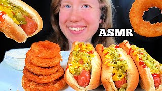 ASMR HOT DOGS MUKBANG EATING SOUNDS [upl. by Niletak]