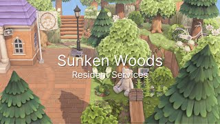 Sunken Woods Resident Services  Speed Build   Animal Crossing New Horizons [upl. by Orelee]