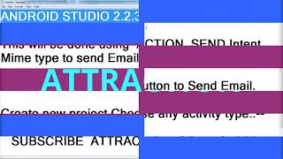 Android studio tutorial Send Email Make your feedback app NEW 2019 [upl. by Oiramel]