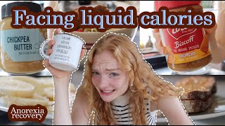 Everything I eat in a day in anorexia recovery LIQUID CALORIES [upl. by Ytiak]