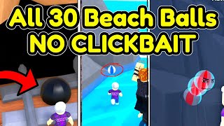 ALL 30 BEACH BALL LOCATIONS NO CLICKBAIT  Toilet Tower Defense [upl. by Arlena]