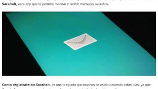 Como registrarse en Sarahah TUTORIAL Y EXPLICACION COMPLETA [upl. by Rovert]