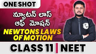 NEWTONS LAWS OF MOTION in 1 shot  All Concepts amp PYQs Covered  Class 11  NEET [upl. by Anelra]