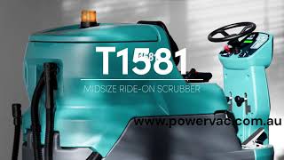 Tennant T1581 Ride On Scrubber From PowerVac [upl. by Ahseyt315]