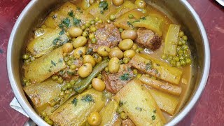 طاجين اللحم بالقرعة السلاوية  tajine gar3a المرقة بالسلاوي والجلبانةslawiya [upl. by Chafee967]