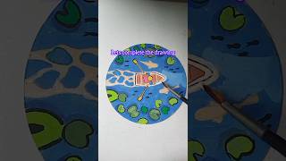 beautiful pond painting shorts waterpond PritiArtwork [upl. by Cadel]