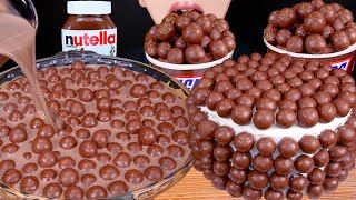 ASMR MALTESERS CHOCOLATE MILK MAGNUM CHOCOLATE ICE CREAM NUTELLA TWIX DESSERT MUKBANG먹방EATING SOUNDS [upl. by Adine794]