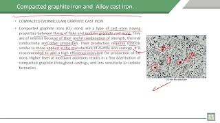 Material Science  1  C8L22  Compacted graphite iron and Alloy cast iron [upl. by Noleta]