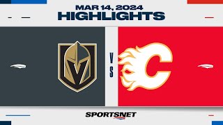 NHL Highlights  Golden Knights vs Flames  March 14 2024 [upl. by Nerissa120]