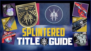 Destiny 2 Splintered Title GuideAll Dead exo Locations amp augmented Obsession Triumph [upl. by Michey]