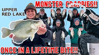 The most EPIC day of Upper Red Lake CRAPPIE Ice Fishing SLABS in 13 Feet [upl. by Ehrsam84]