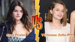 Suri Cruise VS Vivienne JoliePitt Angelina Jolies Daughter Transformation ★ From Baby To 2023 [upl. by Ahsinaj]