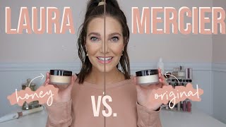 NEW LAURA MERCIER TRANSLUCENT SETTING POWDER HONEY VS ORIGINAL COMPARISON  Sarah Brithinee [upl. by Mathre]