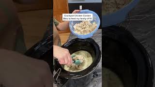 CROCKPOT CHiCKEN CORDON BLEU TO FEED MY CREW OF 10 😋🥰 justthebells10 chickenrecipe dinnerrecipe [upl. by Adhamh]