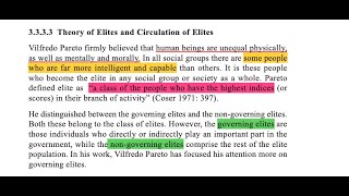 Vilfredo Paretos Elite Theory and Circulation of Elites  explained in Hindi [upl. by Berkin231]