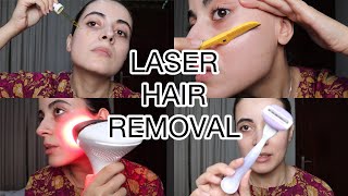 LASER HAIR REMOVAL  PHILIPS LUMEA REVIEW amp PRICE  SHAVING MY FACE  DERMAPLANING BENEFITS [upl. by Gnolb]